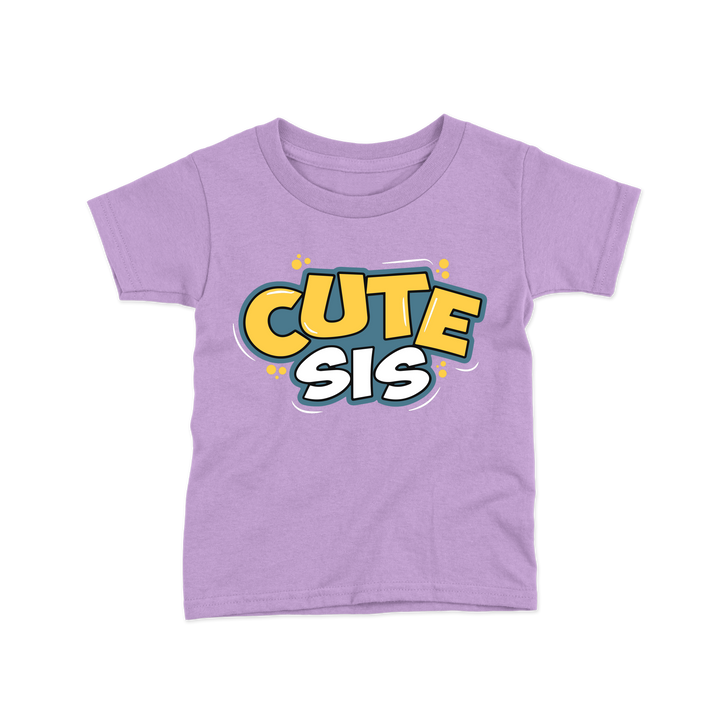 cute sis print levender tshirt image 