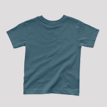 dark teal blue back side kids tshirt 