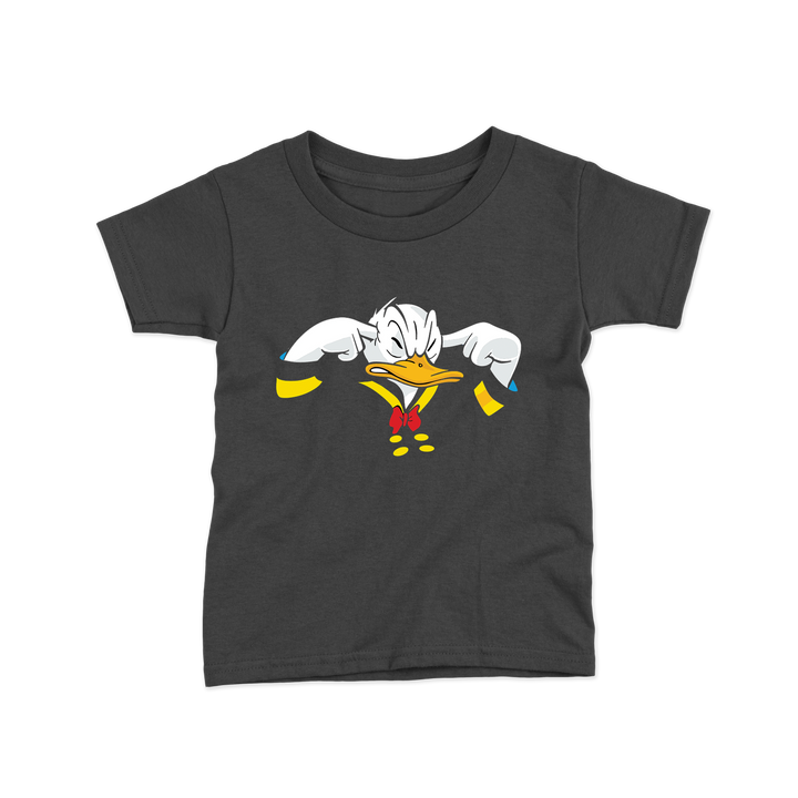 duck image print gray color kids tshirt 