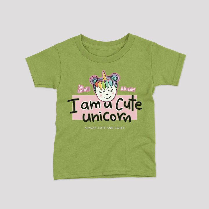 I am a cute unicorn print kids tshirt