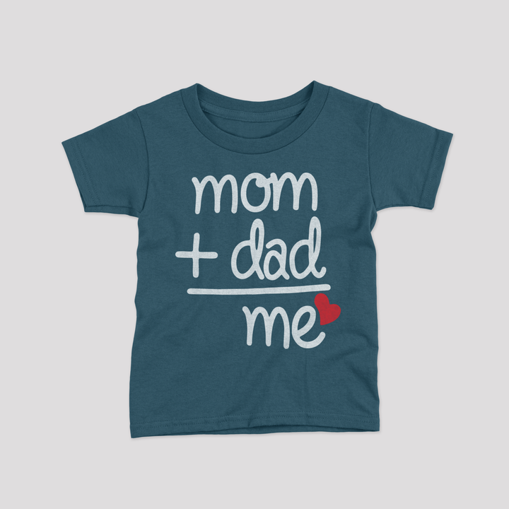 Mom dad me graphic regular kids tshirt 