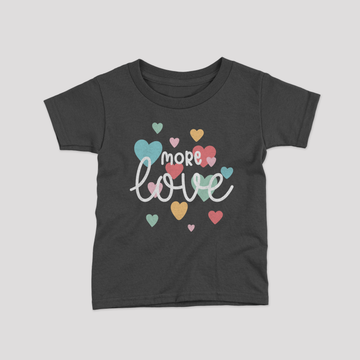 more love graphic grey color kids tshirt 