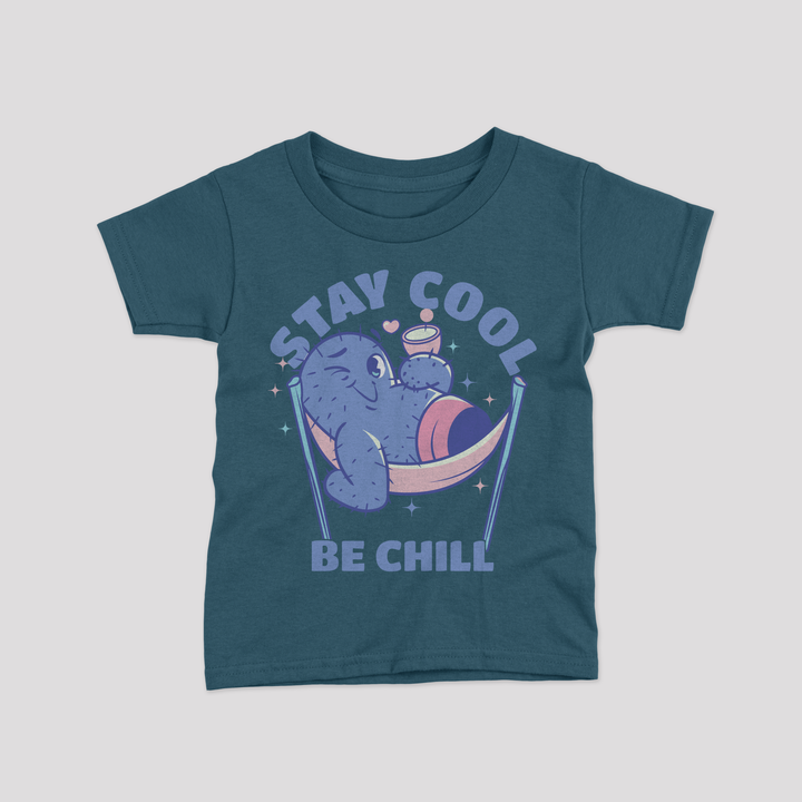 stay cool be chill print kids tshirt 